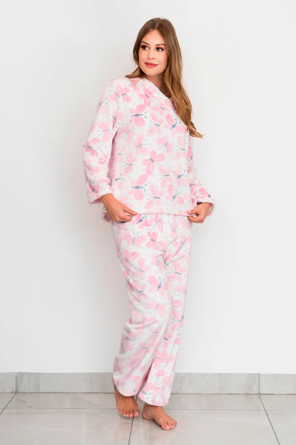 Pijama Supersoft Mariposas Adulto